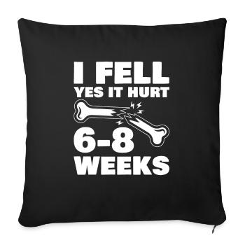 I fell, yes, it has 6-8 weeks - Sofa pillowcase 17,3'' x 17,3'' (45 x 45 cm) - black - Front