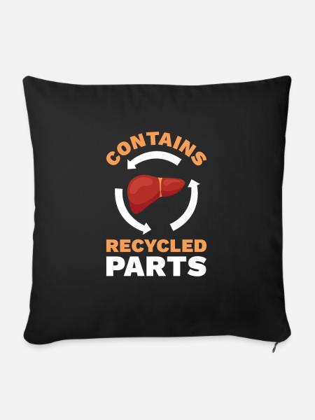 Enthält Recycelte Teile - Sofakissenbezug 45 x 45 cm - Schwarz