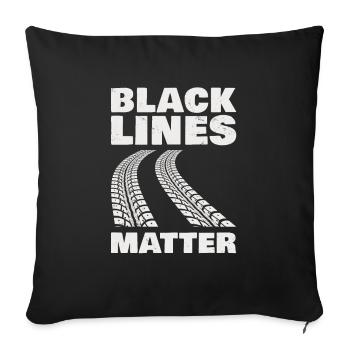Black Lines Matter For All Muscle Car Lovers - Sofa pillowcase 17,3'' x 17,3'' (45 x 45 cm) - black - Front