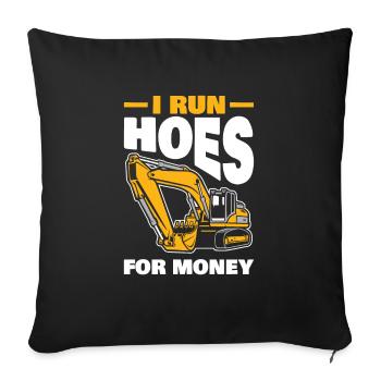 Je cours Hack pour de l’argent pour tout le monde - Housse de coussin décorative 45 x 45 cm - noir - Devant