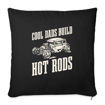 Cool Fathers construit des Hot Rods pour les fans de Hot Rod - Housse de coussin décorative 45 x 45 cm - noir - Devant