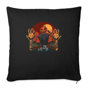 Funny Halloween Pumpkin Ghost Design For - Sofa pillowcase 17,3'' x 17,3'' (45 x 45 cm) - black - Front