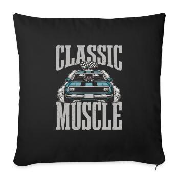 Classic muscle design For all race fans. - Sofa pillowcase 17,3'' x 17,3'' (45 x 45 cm) - black - Front