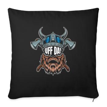 Funny Scandinavian beard design - Sofa pillowcase 17,3'' x 17,3'' (45 x 45 cm) - black - Front