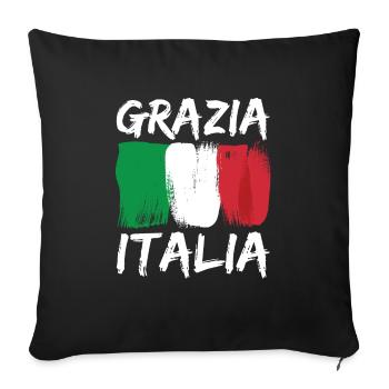 Italian flag designs For All Proud Italians - Sofa pillowcase 17,3'' x 17,3'' (45 x 45 cm) - black - Front