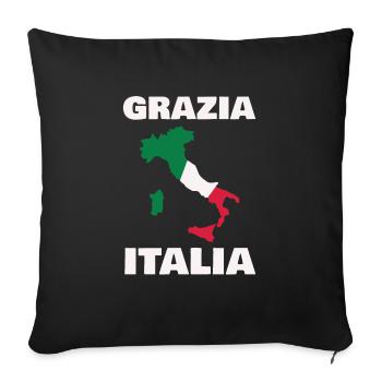 Italian flag designs For All Proud Italians - Sofa pillowcase 17,3'' x 17,3'' (45 x 45 cm) - black - Front