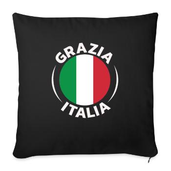 Italian flag designs For All Proud Italians - Sofa pillowcase 17,3'' x 17,3'' (45 x 45 cm) - black - Front