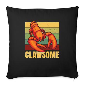 Conception de fruits de mer de crabe en forme de griffe pour - Housse de coussin décorative 45 x 45 cm - noir - Devant