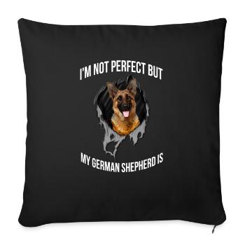 Mein Deutscher Schäferhund Ist Perfekt Für Alle - Sofakissenbezug 45 x 45 cm - Schwarz - Vorne