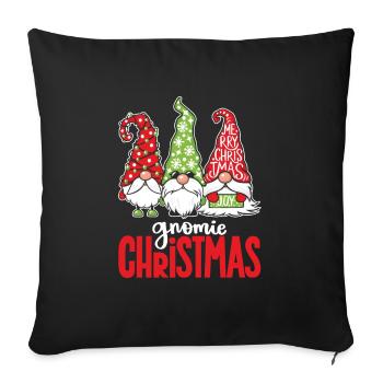 Gnomie Chritsmas pour Gnomie Fan - Housse de coussin décorative 45 x 45 cm - noir - Devant