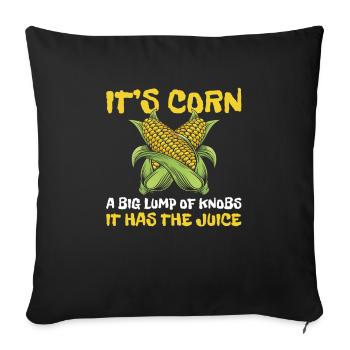 It's corn a big lump of buttons it has - Sofa pillowcase 17,3'' x 17,3'' (45 x 45 cm) - black - Front