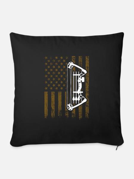 Arc à arc à poulies pour éventail d’arc - Housse de coussin décorative 45 x 45 cm - noir
