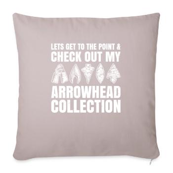 Let's get down to business looking at arrowheads - Sofa pillowcase 17,3'' x 17,3'' (45 x 45 cm) - light taupe - Front