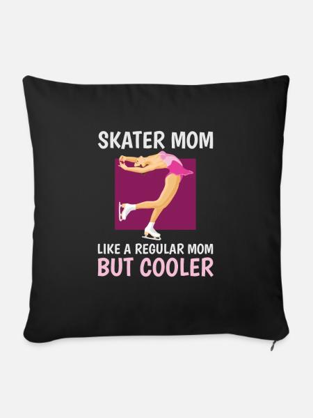Skater Mom Wie Eine Normale Mom - Sofakissenbezug 45 x 45 cm - Schwarz