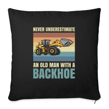 Unterschätzen Sie Niemals Einen Alten Mann Mit - Sofakissenbezug 45 x 45 cm - Schwarz - Vorne