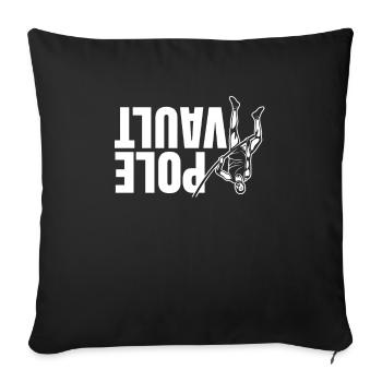 Pole vault design for all pole vault - Sofa pillowcase 17,3'' x 17,3'' (45 x 45 cm) - black - Front