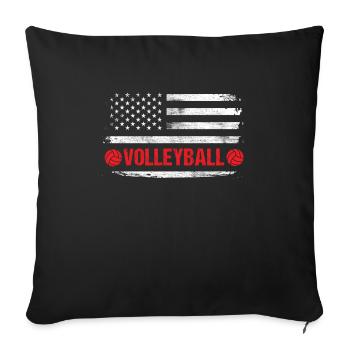 Volleyball America Volleyball Design Für Sportfan - Sofakissenbezug 45 x 45 cm - Schwarz - Vorne