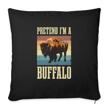 Imaginez que je suis un buffle pour tout le monde - Housse de coussin décorative 45 x 45 cm - noir - Devant