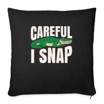 Beware of snapping for alligator fan - Sofa pillowcase 17,3'' x 17,3'' (45 x 45 cm) - black - Front