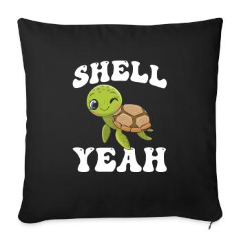 Shell yes for all Turtles fans - Sofa pillowcase 17,3'' x 17,3'' (45 x 45 cm) - black - Front