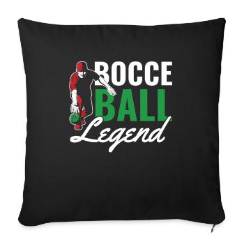 Boccia ball legend pour tous les fans de boccia ball - Housse de coussin décorative 45 x 45 cm - noir - Devant