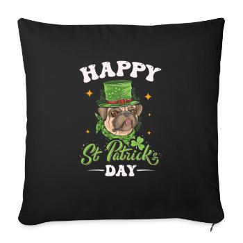 Bonne Saint-Patrick pour la Saint-Patrick - Housse de coussin décorative 45 x 45 cm - noir - Devant