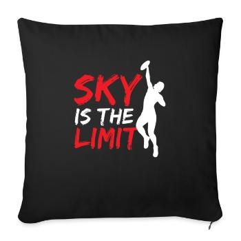 The sky is the limit for Frisbee fans - Sofa pillowcase 17,3'' x 17,3'' (45 x 45 cm) - black - Front