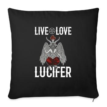 Living and loving for the religion fan - Sofa pillowcase 17,3'' x 17,3'' (45 x 45 cm) - black - Front