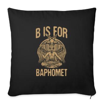 B signifie Baphomet pour fan de religion - Housse de coussin décorative 45 x 45 cm - noir - Devant