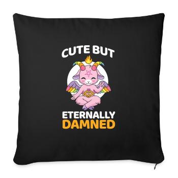 Coupé, mais à jamais damné pour - Housse de coussin décorative 45 x 45 cm - noir - Devant