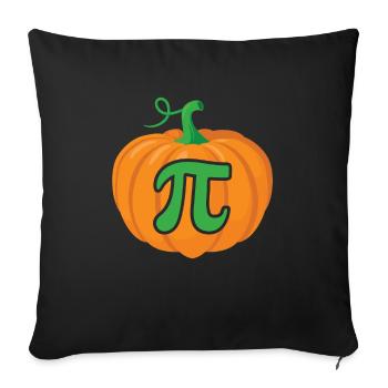 Conception de la journée Pumpkin Pi pour tous les enseignants - Housse de coussin décorative 45 x 45 cm - noir - Devant