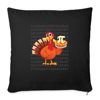 Turkey Pi Day Design for all teachers - Sofa pillowcase 17,3'' x 17,3'' (45 x 45 cm) - black - Front