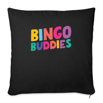 Bingo Buddies pour tous les fans de bingo - Housse de coussin décorative 45 x 45 cm - noir - Devant