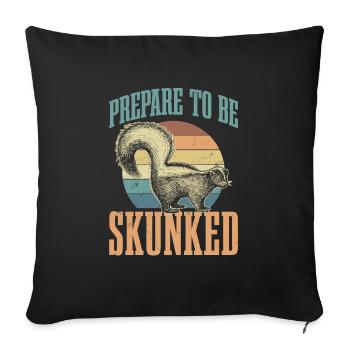 Get ready for Skunked for card game fans - Sofa pillowcase 17,3'' x 17,3'' (45 x 45 cm) - black - Front