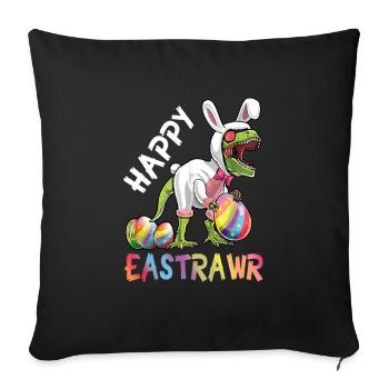 Fröhliche Eastrawr Für Ostern Fan - Sofakissenbezug 45 x 45 cm - Schwarz - Vorne