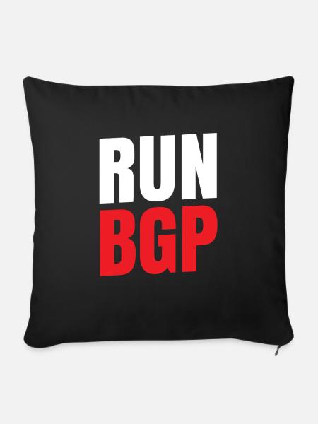 Bgp Für Netzwerk-computer-fan Ausführen - Sofakissenbezug 45 x 45 cm - Schwarz