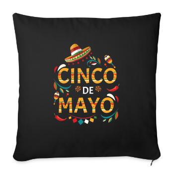 Cinco de Mayo for Mexicans - Sofa pillowcase 17,3'' x 17,3'' (45 x 45 cm) - black - Front