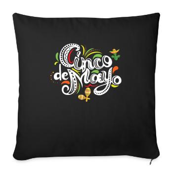Cinco de Mayo for Mexicans - Sofa pillowcase 17,3'' x 17,3'' (45 x 45 cm) - black - Front