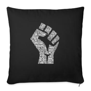 Black Lives Count - Sofa pillowcase 17,3'' x 17,3'' (45 x 45 cm) - black - Front