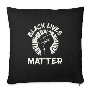 Black Lives Count - Sofa pillowcase 17,3'' x 17,3'' (45 x 45 cm) - black - Front