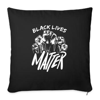 Black Lives Count - Sofa pillowcase 17,3'' x 17,3'' (45 x 45 cm) - black - Front