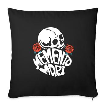 Memento Mori for all philosophy fans - Sofa pillowcase 17,3'' x 17,3'' (45 x 45 cm) - black - Front