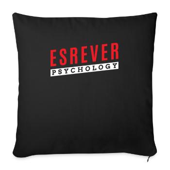 Esrever Psychologie pour les psychologues - Housse de coussin décorative 45 x 45 cm - noir - Devant