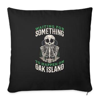 Waiting for something on the Oak Island - Sofa pillowcase 17,3'' x 17,3'' (45 x 45 cm) - black - Front