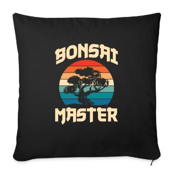 Bonsaï Master pour tous les amateurs de bonsaï - Housse de coussin décorative 45 x 45 cm - noir - Devant