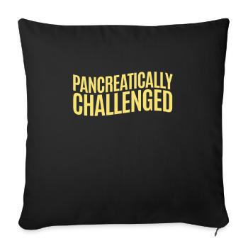 Pancreas at risk for supporters - Sofa pillowcase 17,3'' x 17,3'' (45 x 45 cm) - black - Front