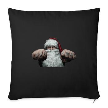 J’aime le Père Noël pour tout le monde - Housse de coussin décorative 45 x 45 cm - noir - Devant