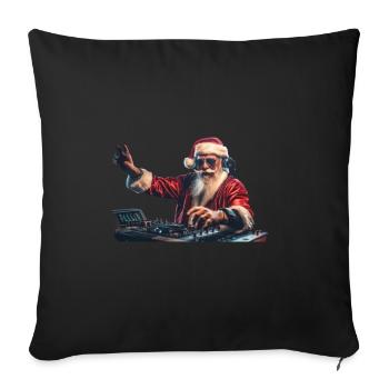 Funny Christmas designs with Santa Claus - Sofa pillowcase 17,3'' x 17,3'' (45 x 45 cm) - black - Front