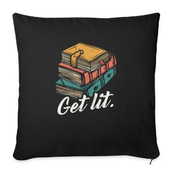 Favoris pour tous les rats de bibliothèque - Housse de coussin décorative 45 x 45 cm - noir - Devant