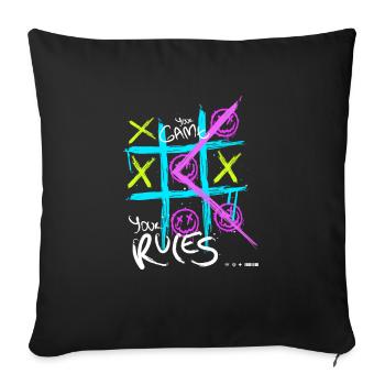 Your Game Your Rules for Streetwear Art Fan - Sofa pillowcase 17,3'' x 17,3'' (45 x 45 cm) - black - Front